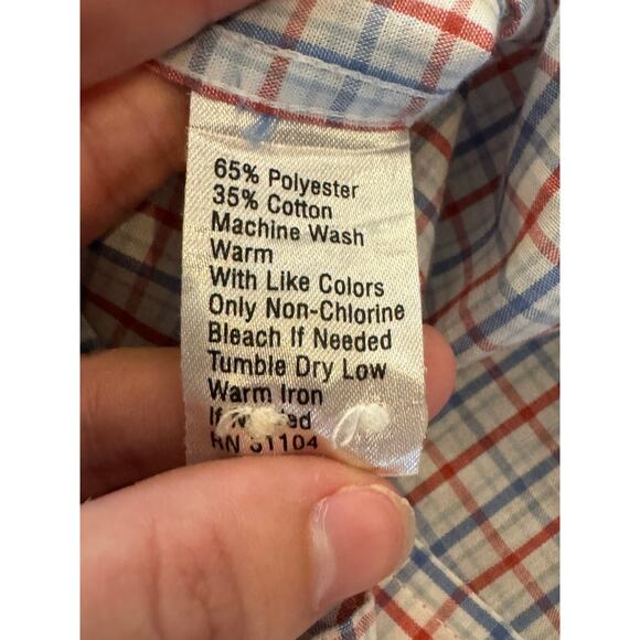 Saddlebred Men’s Classic Fit Button Down Shirt L Plaid Long Sleeve Casual Work - Picture 5 of 10